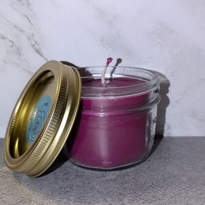 Scented Purple Candle in Glass Jar